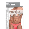 Semi Sheer Embossed Swirl Micro G-String V Coral