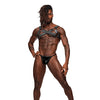 Virgo PU Leather Chest Harness w/Zipper Detail Black O/S