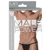 Male Power Nylon Lycra Pouch Thong Black O/S