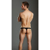 Male power rip off thong w/studs black