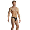 Male power zipper thong - Black