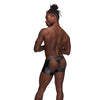 Fetish Poseidon Nylon Spandex Tear Off Cup Thong Short Black L/LX
