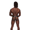 Leather Taurus Adjustable Buckle Thong Black O/S