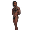 Leather Gemini Double Ring Harness Black O/S