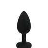 Nobu Fetish Small Silicone Plug w/Jewels - Black