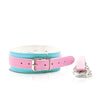 Nobu Fetish Choker & Leash Set - Pink/Blue