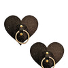 Neva Nude After Midnight Glitter Hoop Heart Pasties - Black O/S