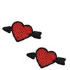 Neva Nude Sequin Arrow Heart Pasties (2 Wears) - Red O/S