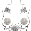 Neva Nude Burlesque Big O Crystal Jewel Reusable Silicone Nipztix - Silver O/S
