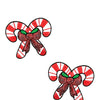 Neva Nude Sequin Candy Cane Pasties - Red/White O/S