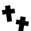 Neva Nude Dom Squad Wet Vinyl Crucifix Pasties - Black O/S