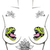 Neva Nude Black Light  Dinosaur Pasties - Green O/S