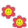 Neva Nude Smiley Flower Power Glitter Pasties - Pink/Yellow O/S