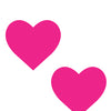 Neva Nude Temperature Reactive Heart Pasties - Neon Pink