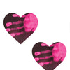 Neva Nude Temperature Reactive Heart Pasties - Neon Pink