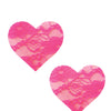 Neva Nude Black Light Lace Heart Pasties - Pink O/S