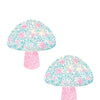 Neva Nude Black Light Glitter Shroom Pasties - Pink/White O/S