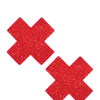 Neva Nude Ravish Me Glitter X Factor Pasties - Red O/S