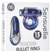 Nu Sensuelle Remote Control Rechargeable Bullet Ring - Blue