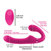 ShiShi Midnight Rider Rechargeable Strapless Strap on w/Remote - Pink