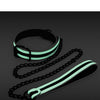 GLO Bondage Collar & Leash - Glow in the Dark