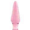 Crystal Glass Tapered Butt Plug Small - Pink
