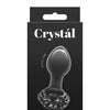 Crystal Flower Butt Plug - Black