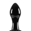Crystal Flower Butt Plug - Black
