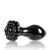 Crystal Flower Butt Plug - Black