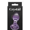 Crystal Flower Butt Plug - Purple