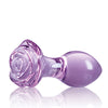 Crystal Rose Butt Plug - Purple
