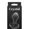 Crystal Heart Butt Plug - Black