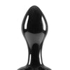 Crystal Heart Butt Plug - Black