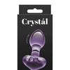 Crystal Heart Butt Plug - Purple