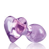Crystal Heart Butt Plug - Purple