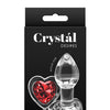 Crystal Desires Glass Heart Gem Butt Plug Small - Red