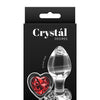 Crystal Desires Glass Heart Gem Butt Plug Medium - Red