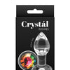 Crystal Desires Glass Round Gem Butt Plug Small - Rainbow