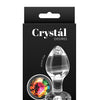 Crystal Desires Glass Round Gem Butt Plug Medium - Rainbow