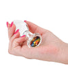 Crystal Desires Glass Round Gem Butt Plug Medium - Rainbow