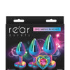 Rear Assets Rainbow Heart Gem Anal Trainer Kit - Multi Color