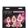 Rear Assets Pink Heart Gem Anal Trainer Kit - Rose Gold