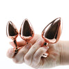 Rear Assets Pink Heart Gem Anal Trainer Kit - Rose Gold