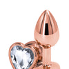 Rear Assets Rose Gold Heart Small - Clear