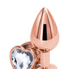 Rear Assets Rose Gold Heart Medium - Clear