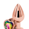 Rear Assets Rose Gold Heart Medium - Rainbow