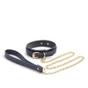 Bondage Couture Vinyl Collar and Leash - Blue