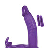 Double Penetrator Rabbit Cockring - Purple