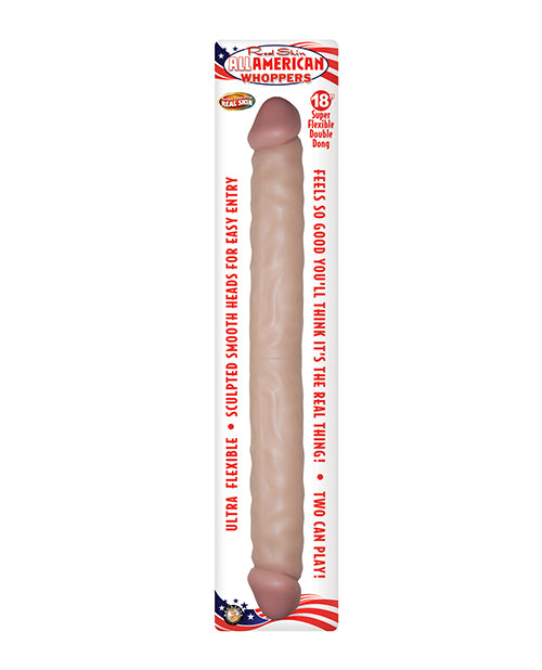 Real Skin All American Whoppers 18" Double Dong - Flesh