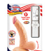 All American Mini Whoppers Vibrating 5" Curved Dong w/Balls - Flesh